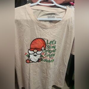 Women's Cream Holiday Graphic Tee